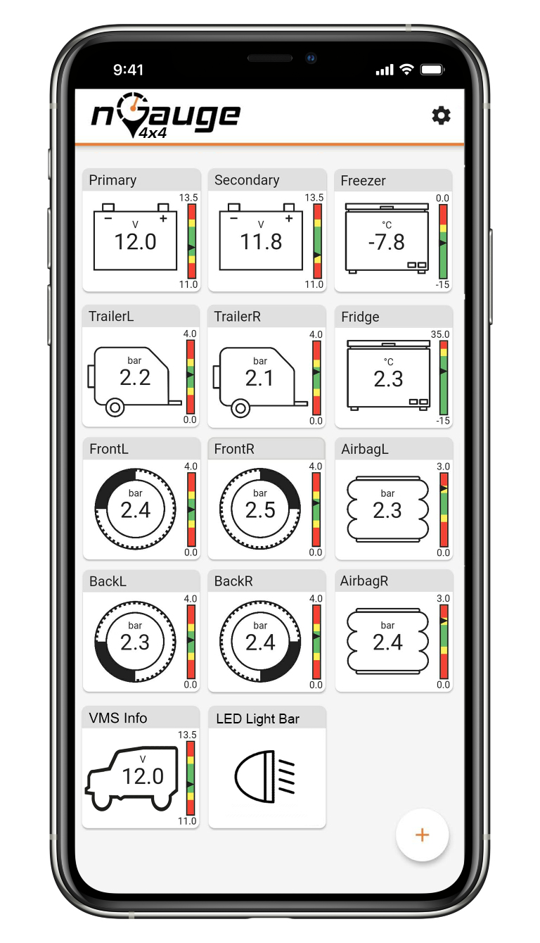 nGauge 4x4 User Interface